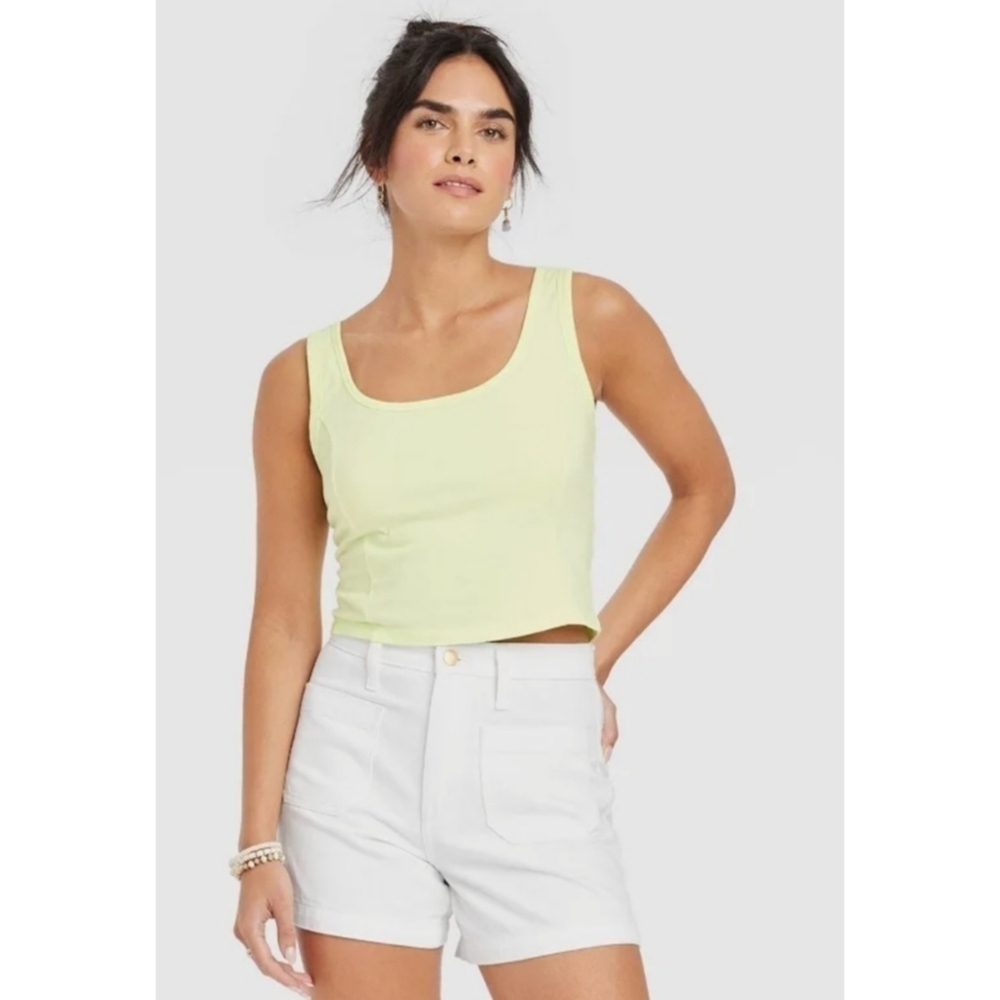 Universal Thread Yellow Seamed Tank Top